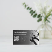 ツールシルエットプロフェッショナル白黒整備士 名刺 (スタンド正面)