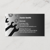 ツールシルエットプロフェッショナル白黒整備士 名刺 (裏面)