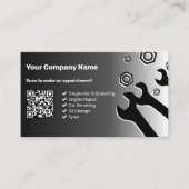 ツールシルエットプロフェッショナル白黒整備士 名刺 (正面)