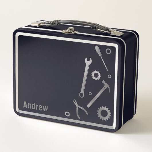 ツールパパ整備士メタルランチボックス メタルランチボックス (正面)