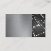 ツールベルト付き建築作業者 | ブループリント 名刺 (裏面)