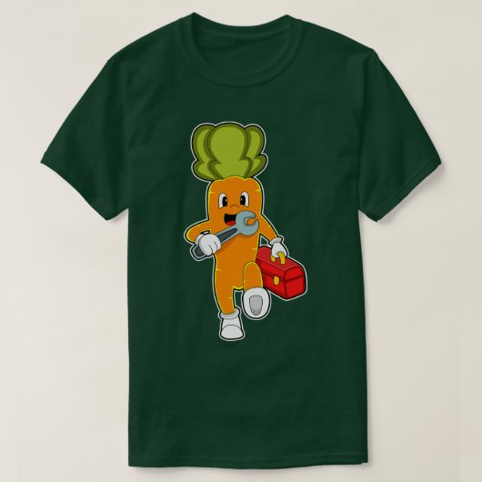 ツールボックスを使用した整備士として回転 Tシャツ (デザイン正面)