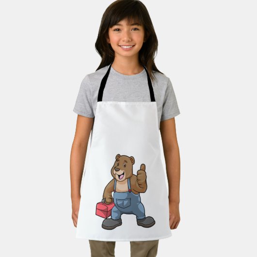 ツールボックスを使用して職人としてベア エプロン (インサイチュ)