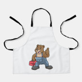 ツールボックスを使用して職人としてベア エプロン (正面)