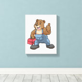 ツールボックスを使用して職人としてベア キャンバスプリント (インサイチュ (ウッドフロア))