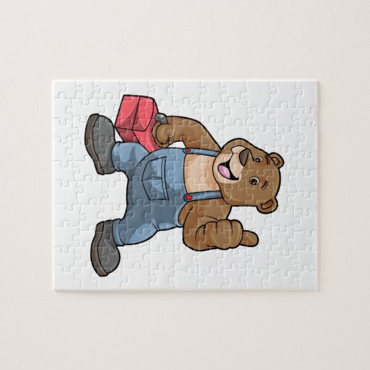 ツールボックスを使用して職人としてベア ジグソーパズル (横)