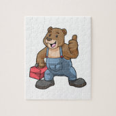 ツールボックスを使用して職人としてベア ジグソーパズル (縦)