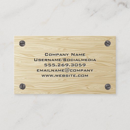 ツールボックスホーム修復 |木製ねじ 名刺 (裏面)