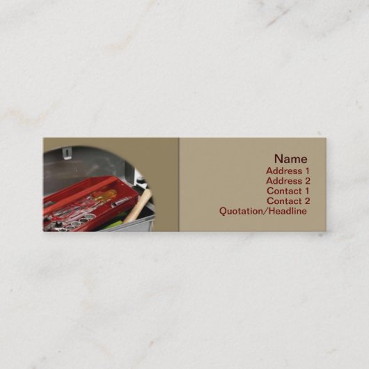 ツールボックス名刺 スキニー名刺 (正面)