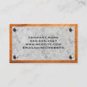 ツールボックス |コンクリート木材および金属ねじ 名刺 (裏面)