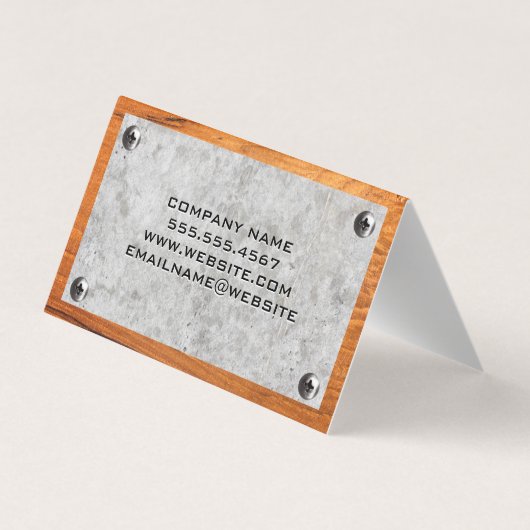 ツールボックス |コンクリート木材および金属ねじ 名刺 (裏面)