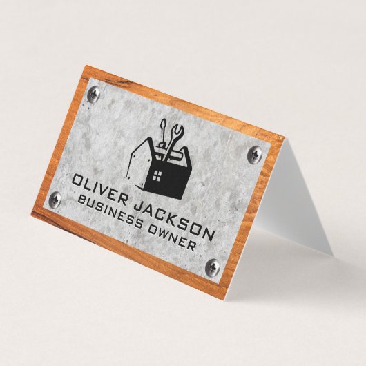 ツールボックス |コンクリート木材および金属ねじ 名刺 (正面)