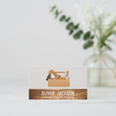 ツールボックス |木と壁のテクスチャ 名刺 (スタンド正面)