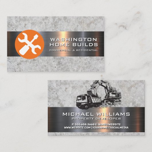 ツールロゴ |建築車の名刺 名刺 (正面/裏面)