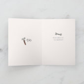 ツール図解入りの、写真付きのオス誕生日パパ カード (内部)