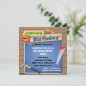 ツール建物建築誕生日パーティー招待状 招待状 (スタンド正面)