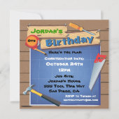 ツール建物建築誕生日パーティー招待状 招待状 (正面)