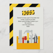 ツール感謝のノートのカード、手書き文房具 サンキューカード (正面/裏面)