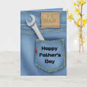 ツール父の日のグリーティングカード カード (黄色い花)