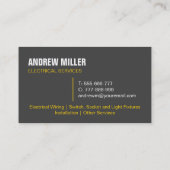 ツール電球とプラグロゴ電気技師 名刺 (裏面)