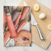 [ツール]アンティーク素朴[Red Man]ツール キッチンタオル (四つ折り)