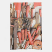 [ツール]アンティーク素朴[Red Man]ツール キッチンタオル (縦)