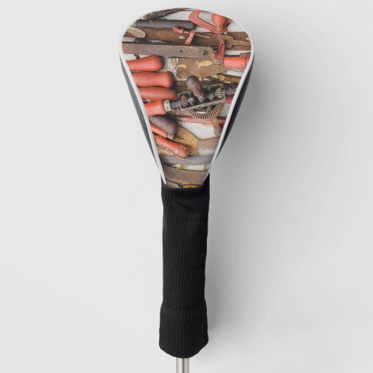 [ツール]アンティーク素朴[Red Man]ツール ゴルフヘッドカバー (正面)