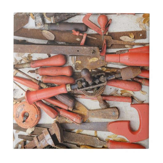 [ツール]アンティーク素朴[Red Man]ツール タイル (正面)