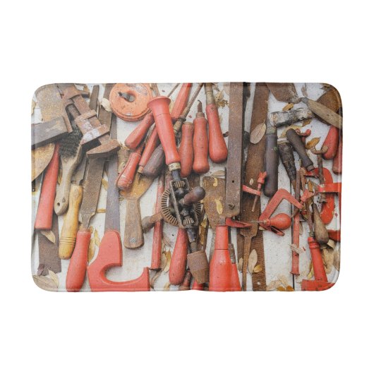 [ツール]アンティーク素朴[Red Man]ツール バスマット (正面)