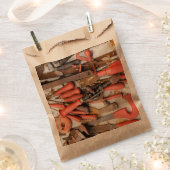 [ツール]アンティーク素朴[Red Man]ツール フェイバーバッグ (クリップ留めされた状態)