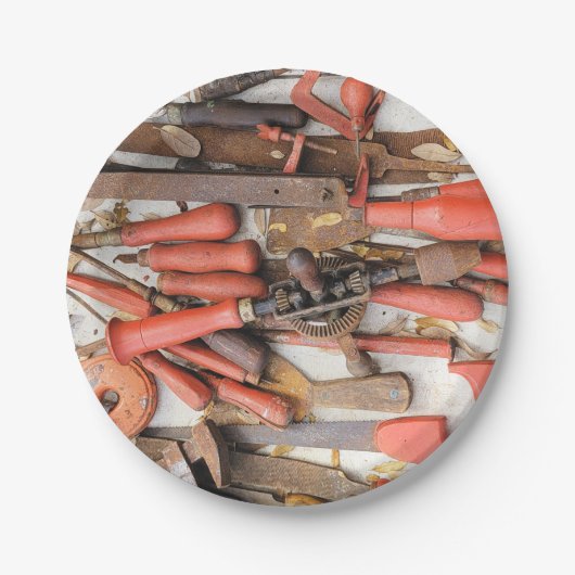 [ツール]アンティーク素朴[Red Man]ツール ペーパープレート (正面)