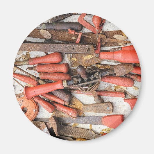 [ツール]アンティーク素朴[Red Man]ツール マグネット (正面)