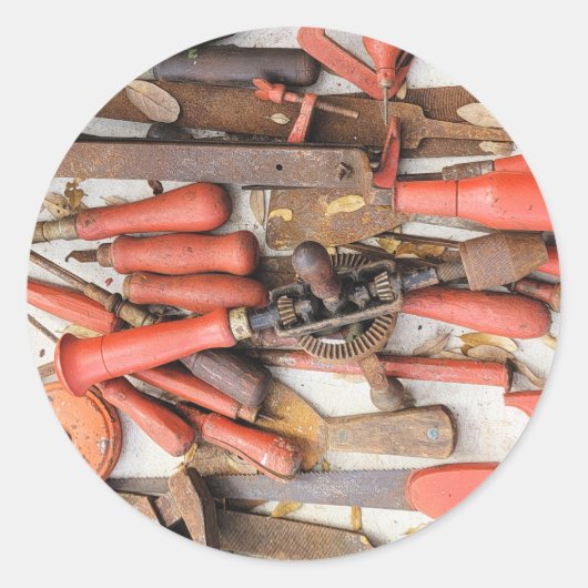 [ツール]アンティーク素朴[Red Man]ツール ラウンドシール (正面)