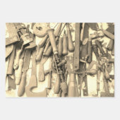 [ツール]アンティーク素朴[Red Man]ツール ラッピングペーパーシート (正面2)