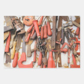 [ツール]アンティーク素朴[Red Man]ツール ラッピングペーパーシート (正面)