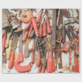 [ツール]アンティーク素朴[Red Man]ツール ラッピングペーパー (フラット)