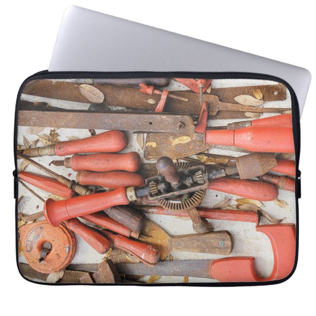 [ツール]アンティーク素朴[Red Man]ツール ラップトップスリーブ (正面)