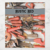 [ツール]アンティーク素朴[Red Man]ツール ワインラベル (シングルラベル)