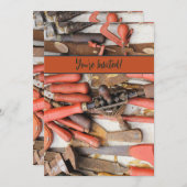 [ツール]アンティーク素朴[Red Man]ツール 招待状 (正面/裏面)