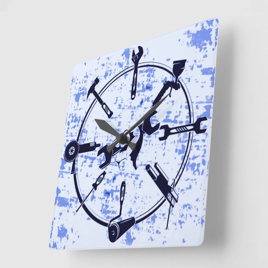 ツール スクエア壁時計 (傾斜)