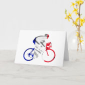 ツール・ド・フランスのサイクリスト カード (黄色い花)