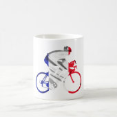 ツール・ド・フランスのサイクリスト コーヒーマグカップ (中央)
