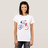 ツール・ド・フランスのサイクリスト Tシャツ (正面フル)