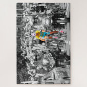 ツール・ド・フランスの黄色いジャージのペロトン 自転車 レース ジグソーパズル (縦)