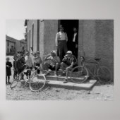 ツール・ド・フランス1921 ステージ後のビールタイム 色 ポスター (正面)
