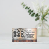 ツール |建築ブループリント |メタルウッド 名刺 (スタンド正面)