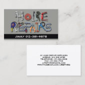 ツールAlphabetホーム修復グレーの名刺 名刺 (正面/裏面)