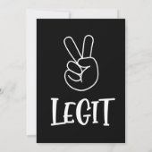 ツーレギットトやめ招待状ツーレギットパーティー 招待状 (裏面)