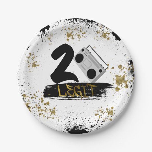 ツーレギットトやめ誕生日紙プレート ペーパープレート (正面)