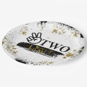 ツーレギットトやめ誕生日 ペーパープレート (アングル)